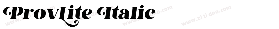 ProvLite Italic字体转换